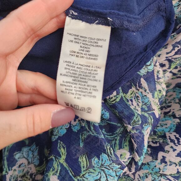 EUC Medium Free People Floral Blue Maxi Dress - Picture 5 of 7